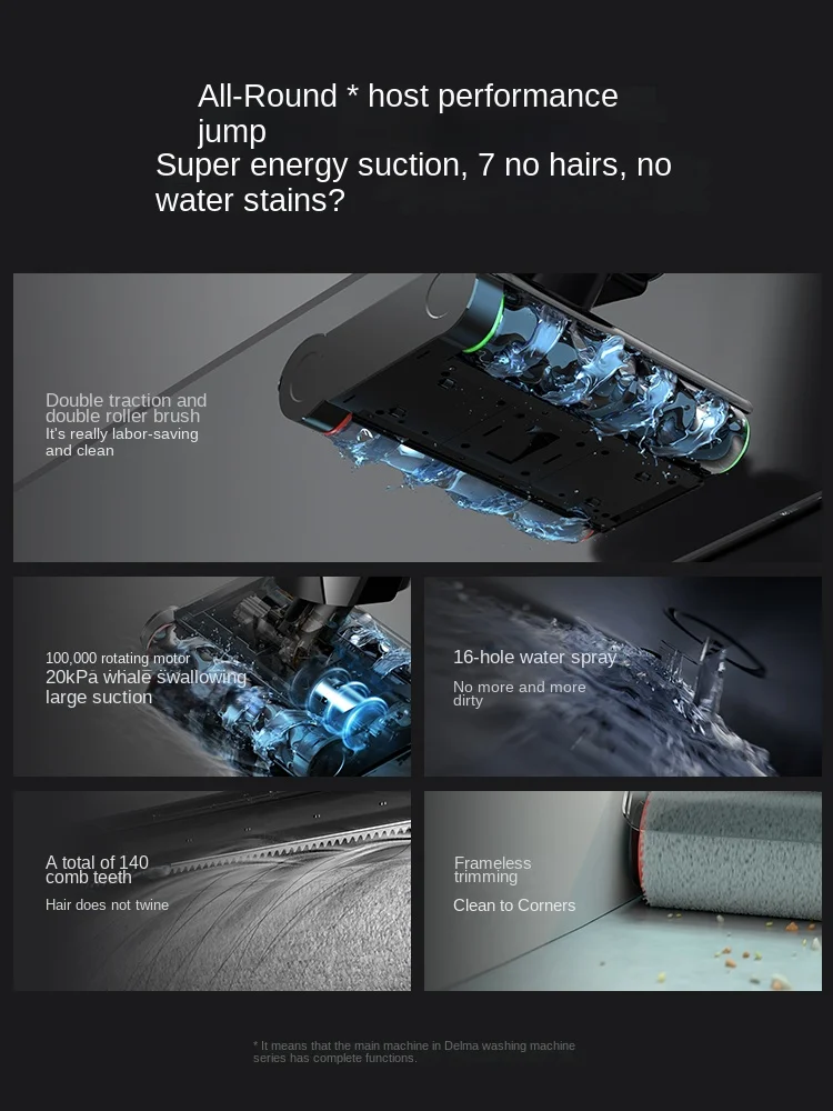 Deerma P60Max Wireless floor washer Household appliances maintenance-free antibacterial edge Space Station suction mop 3