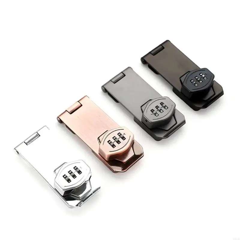 68UE AntiTheft Password Drawer Lock 3Digit Combination Lock Cabinet Hasp with Code Lockers Keyless Durable