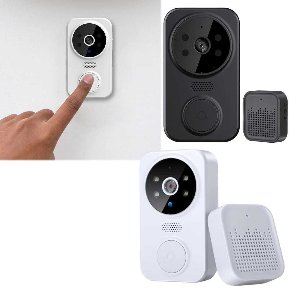 WiFi 스마트 비디오 초인종 카메라 2방향 오디오 무선 비주얼 인터콤 초인종 빌라 홈 오피스 아파트용 전면 도어 카메라
