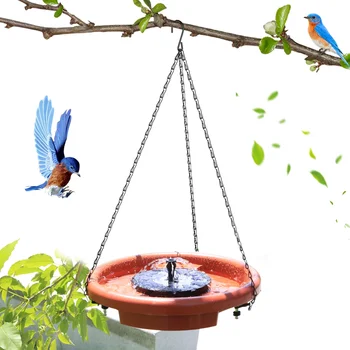 Hanging Bird Feeder Garden with Hook Chain Outdoor Drinking Bird Feeder Tray Platform Hanging Bird Bathtub Bird Raising Tool 1