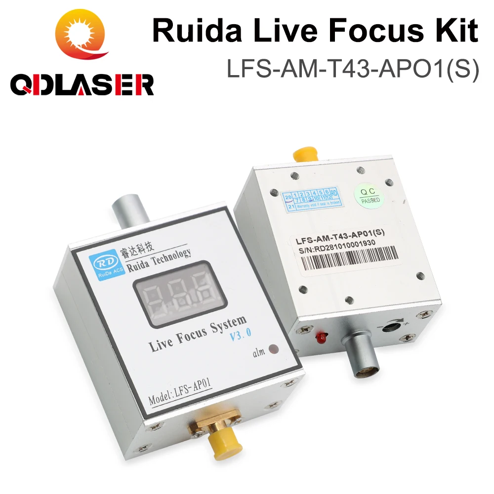 QDLASER Ruida LFS-AM-T43-AP01(S) 금속 절단 실시간 초점 시스템 증폭기 및 증폭기 연결 케이블, 레이저 기계용