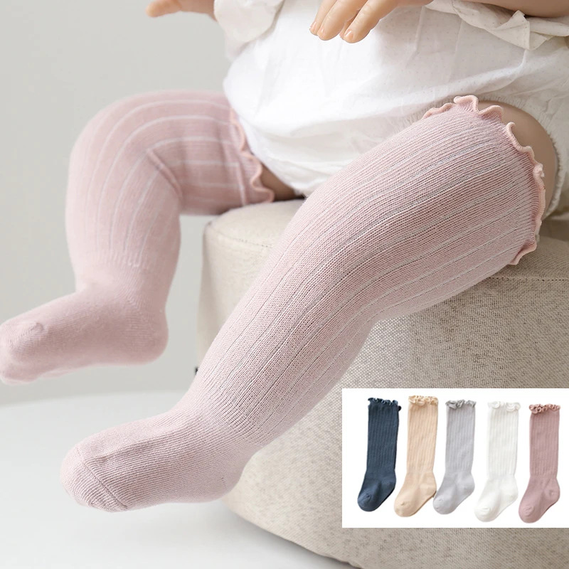 Baby Socks Girl Non Slip Newborn Infant Knee High Socks Children's Cotton long Accessories