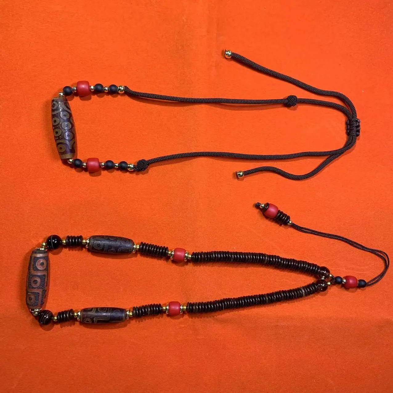 

1pcs/lot Natural Rare Precious Coconut Shell Glazed Gold Beads Crystal 9 Eyes 21 Eyes Striped Agate Dzi Pendant Necklace gem