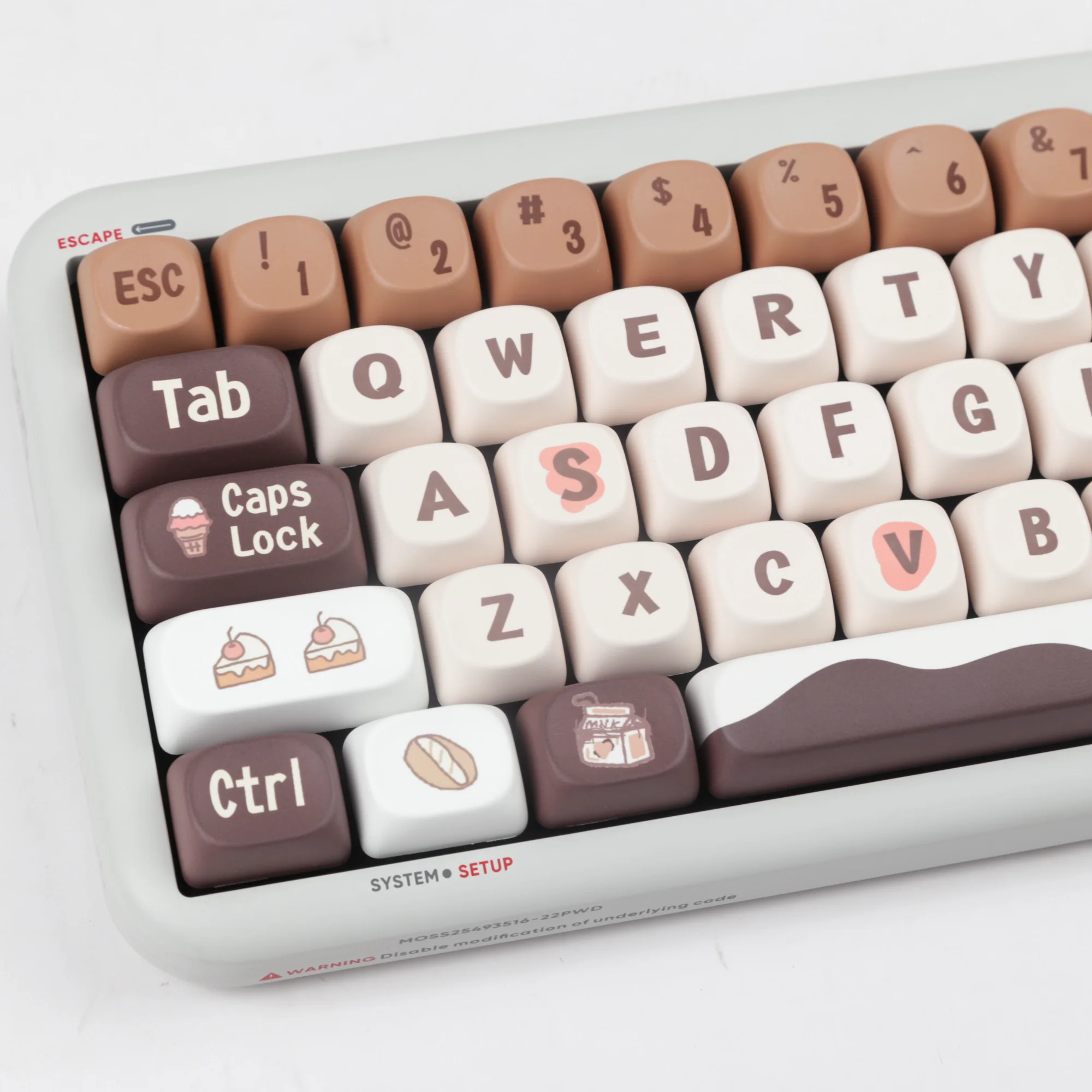 Pbt Keycaps Semelhante ao Xda Dye Sub Keycap Moa Perfil Chocolate para Qk75 A75 Drunkdeek Teclado Mecânico Cereja mx 137 Teclas