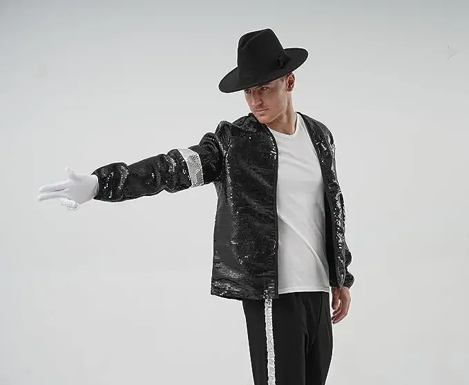 Costume de Cosplay Michael Jackson pour enfants et adultes, chapeau, gant, lunettes, Costume pou