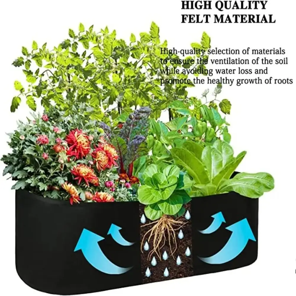 Garden Planting Bag with Handles Multi-size Felt Grow Bag Rectangle Planting Nursery Pot for Vegetable Tomato Potato planting bags plant grow bags fruit grow bags potato grow bags mushroom grow bags herbal grow bags felt grow bags