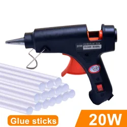 Mini pistolet à colle thermoélectrique 20W, avec bâtons de colle de 7mm, température de chaleur, outil de réparation thermoélectrique, léger 