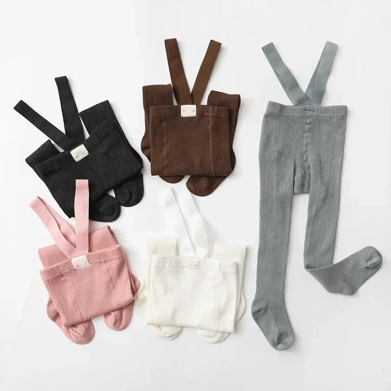 Elastic Tights for Girls Cotton Suspender Pantyhose Kids Leggings Baby Stockings Spring Autumn Infant Long Socks Toddler Tights
