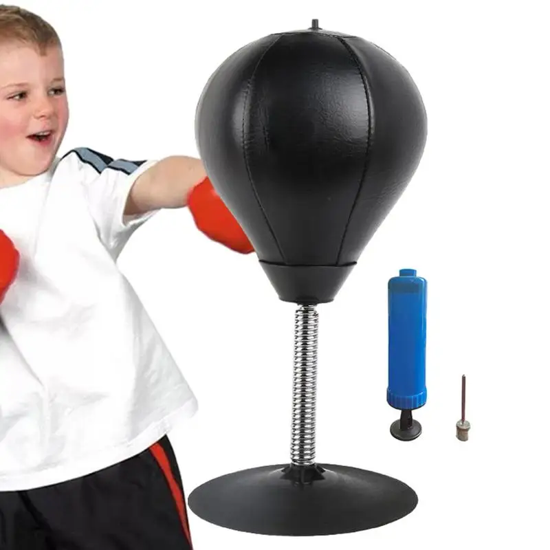 Fun punch Rage Bag Desktop Punching Bag Boxing Ball Stress Relief Fighting  Speed Reflex Training Punch Ball boxing gloves