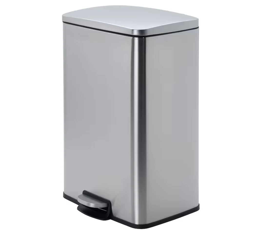 

Step trash can, stainless steel, 13 gallon