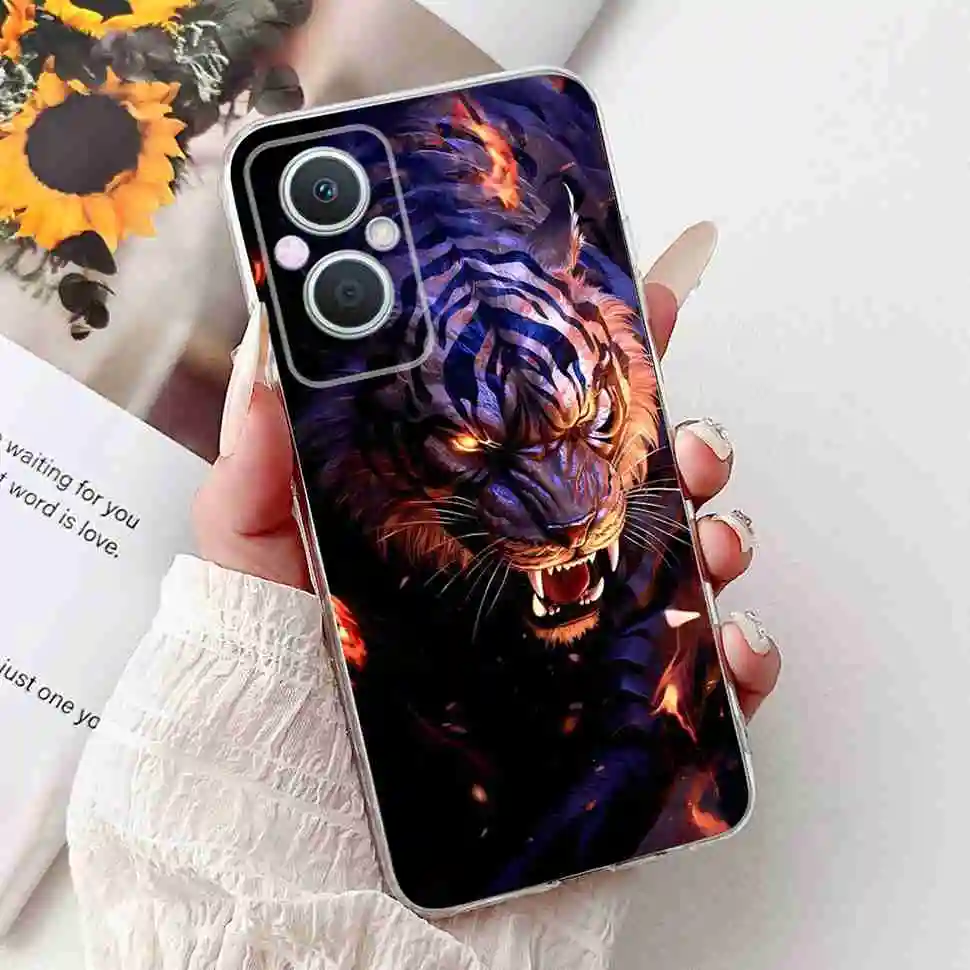 Oppo A96 5G 6.43인치 PFUM10 케이스 PHA120 고급스러운 사랑스러운 고양이 TPU 소프트 실리콘 커버 (Oppo Reno7 Z 5G CPH2343 폰 쉘용)