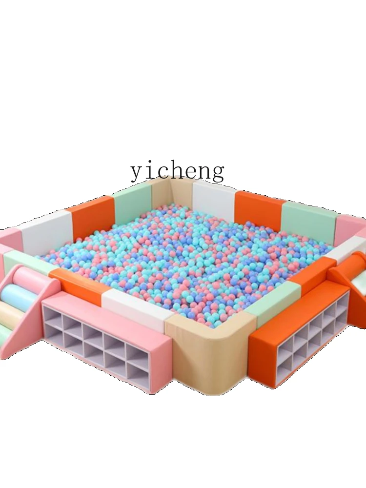 YY Children's Soft Ocean Ball Pool Kindergarten Soft Bag Cartoon Fence Playground Sand Basin 2