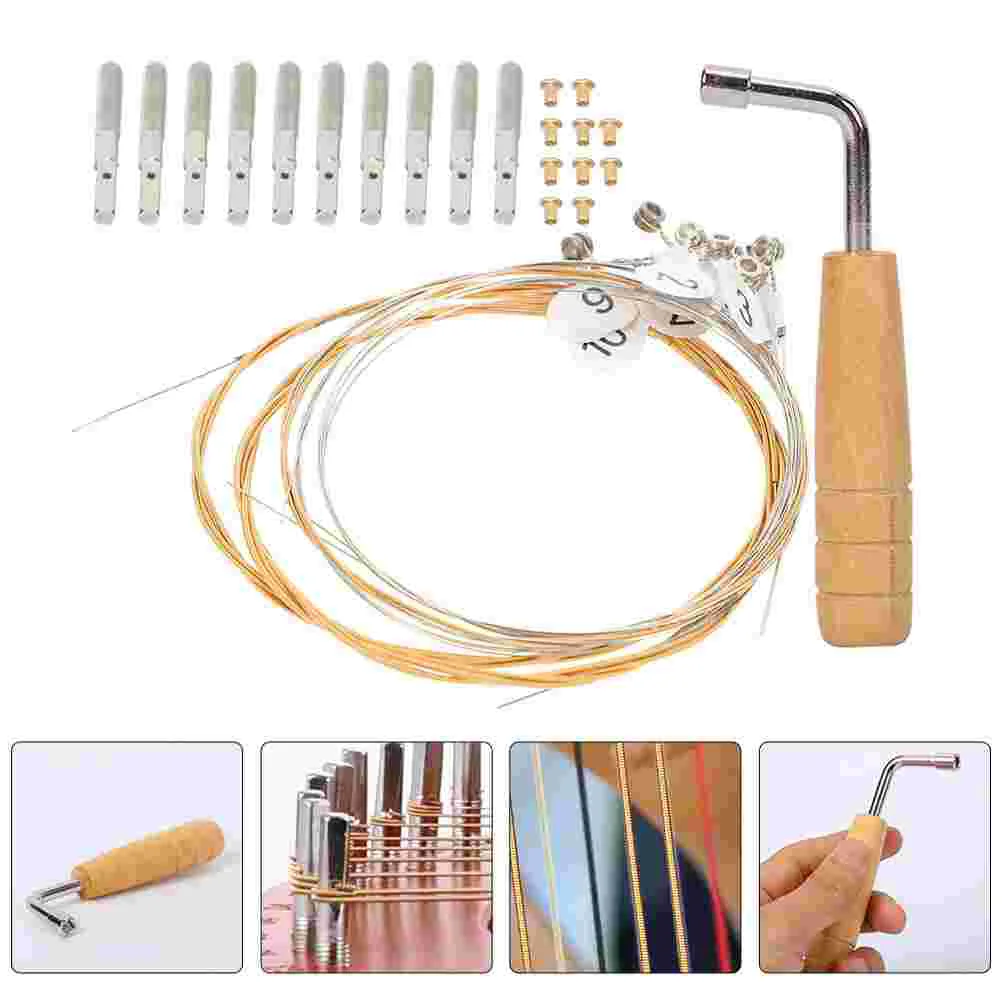 

Harp Strings Lyre Strings Harp String Pegreplacement Parts Tuning Pegs Kit Set Pin Wrench Changing Part Practical Nail