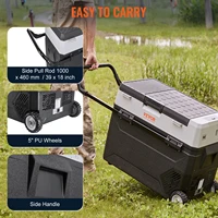 VEVOR 38L/53L Portable Car Refrigerator Freezer Electric Mini Fridge Ice Box with Wheels Compressor for Camping Outdoor Car Home 2