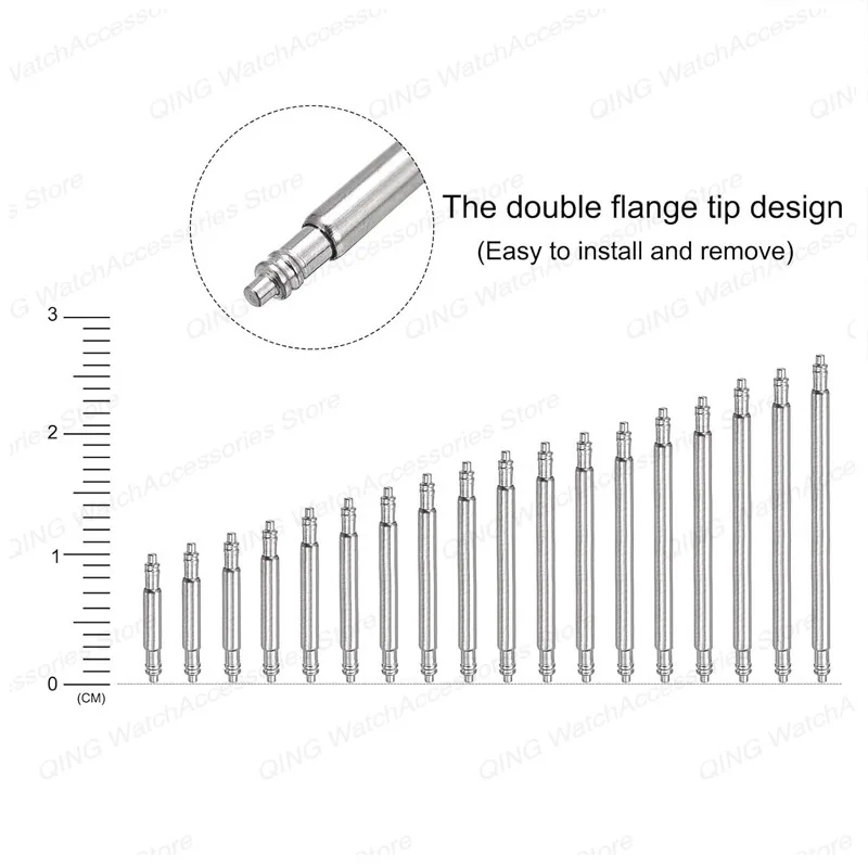Durable Stainless Steel Spring Bars Set with Storage Box - Assorted Sizes