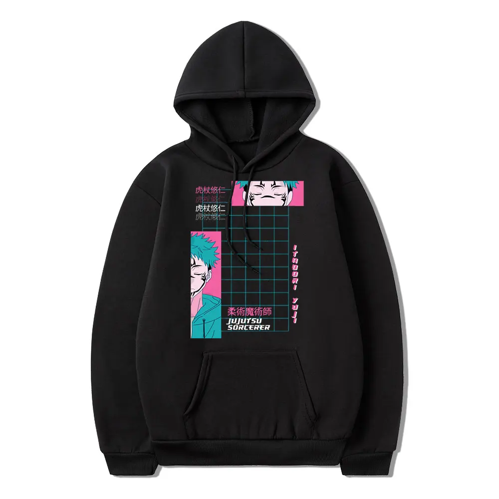 

Anime Jujutsu Kaisen Itadori Yuji 2022 Classic Simple Print Winter Long Sleeve Loose Casual Design Niche Man Hoodie Oversized