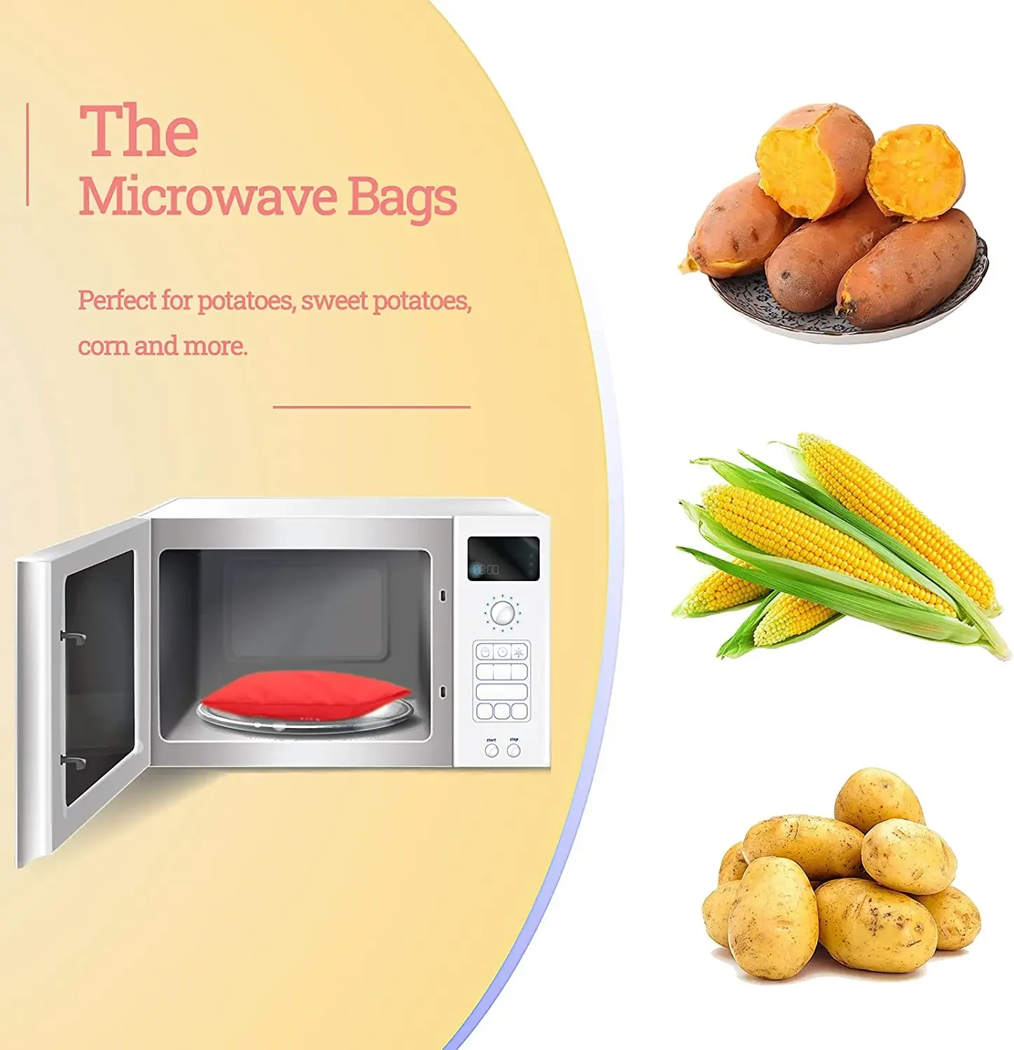 Reusable Microwave Potato Cooker Bag Washable Tortillas Cooker Pockets Corn Cooking Bag Microwave Baking Kitchen Gadgets
