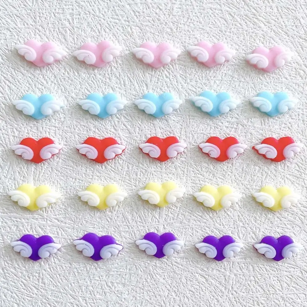 Accessories Luminous Nail Decorations Angel Wings 3D Nail Art Drills Nail Jewelry Heart Nail Decorations Nail Rhinestones