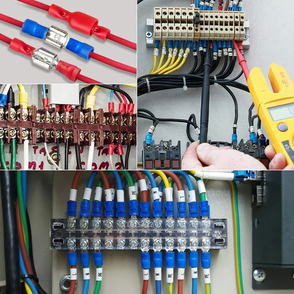 절연 터미널 커넥터 와이어, 케이블, 링, 헤어 클립 및 스페이드 러그 키트, PVC 포장용 구리 터미널 커넥터, 480 개