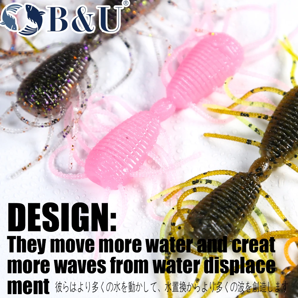 Versatile Silicone Bass Lures 50mm Live Bait For Striped Bass - Main Image