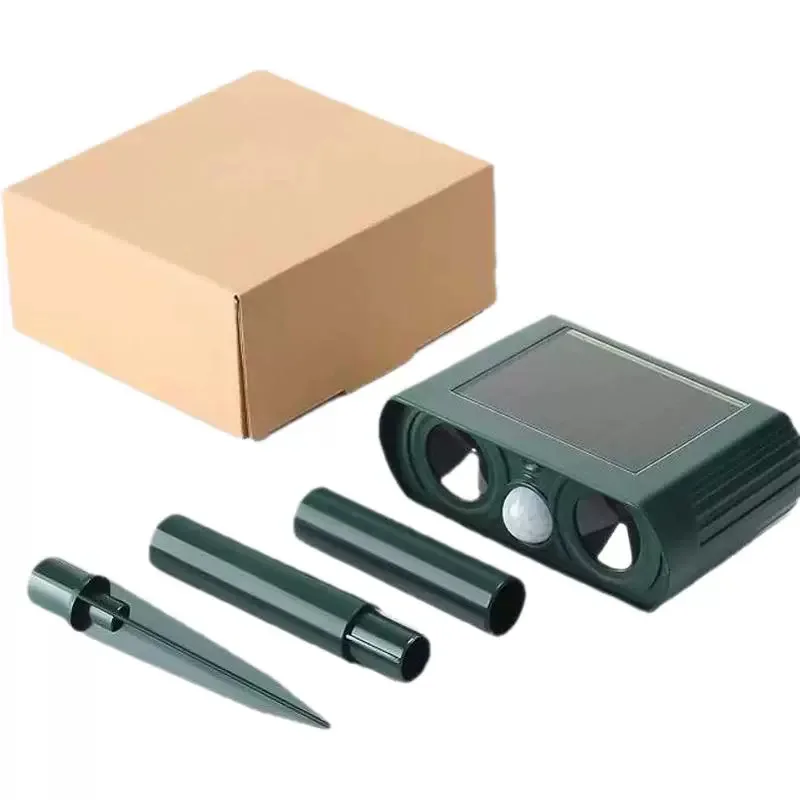 Outdoor Ultrasonic Cat Dog Repellent - Solar Rechargeable Alarm Garden Repeller QCQ01_voghion.com