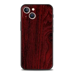 Artisan Carved Wood Phone Case - Shockproof Silicone Soft Shell - iPhone 14 (A1)