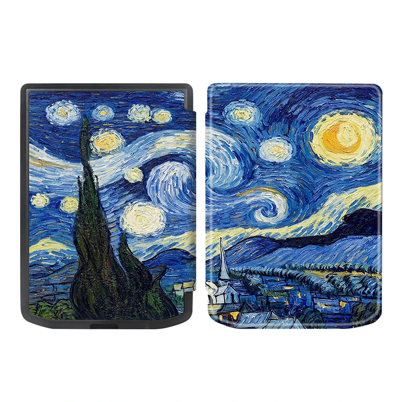 Artistic Style Handmade Soft Leather Magnetic Tablet Protective Shell E-Book Cover Case