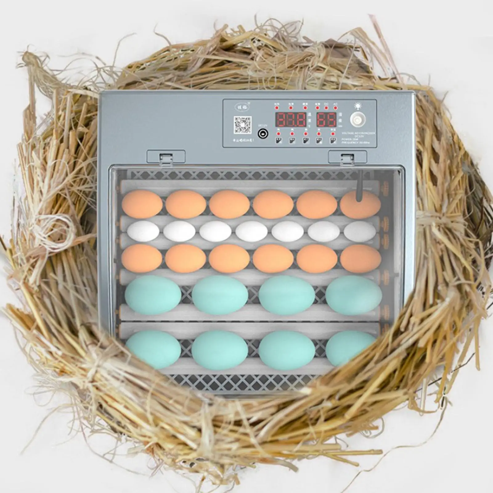 Egg incubator automatic 220V brooder egg incubator fully automatic egg incubator small household commercial hatching machine