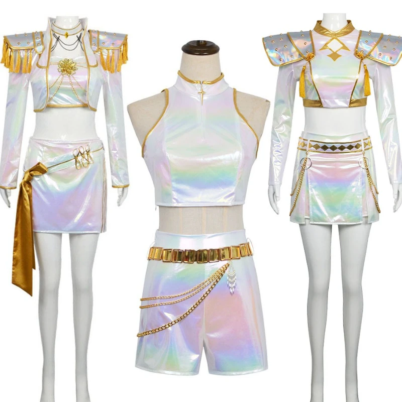 Kpop Rumi Zoey Mira Costume De Cosplay De Fête Pour Enfants Chasseurs De Démons Adolescents Tenue De Scène Chanteurs Pop Habiller Pour 4-14 Ans