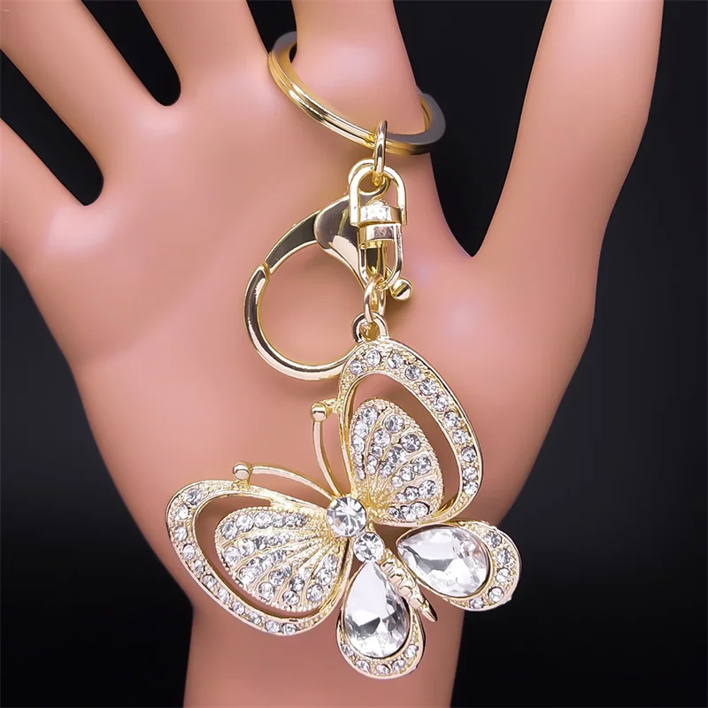 key chain rings Bling Wristlet Keychain Keychain for Women Metal Keychain