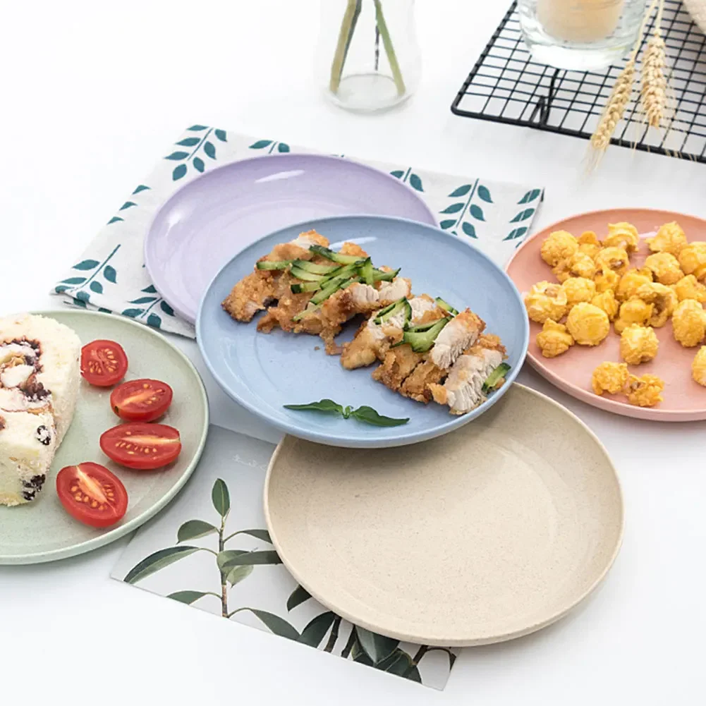 Description Picture 5 of item5Pcs Dinner Dishes Wheat Straw Dinner Plates Set Eco Friendly Full Tableware Of Plates Set Kitchen Accessories Plates Dinnerware