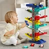 Child Track Racing Glider Car Montessori Educational Toy Mini Inertia Slide Roller Coaster Racing Ramp Vehicle Playset Toys Car 1