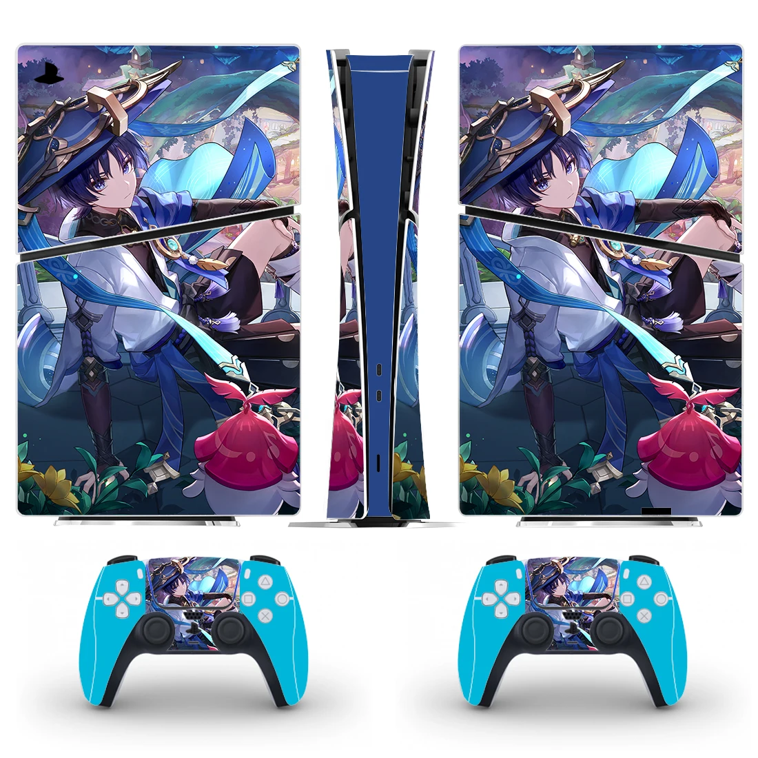 Genshin Impact New Ps5 Slim Digital Skin Sticker Protector Decalcomania Cover Per Console Controller Ps5 Slim Sticker Vinyl