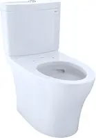 Aquia IV 0.9/1.28 GPF Dual Flush Two Piece Elongated Toilet with Push Button Flush Cotton 28.5"D x 15.5"W x 29.5"H 1