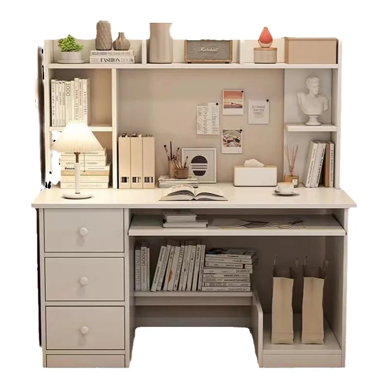 Computer desk Bedroom Home desk Bookshelf Integrated table Writing table Desktop table