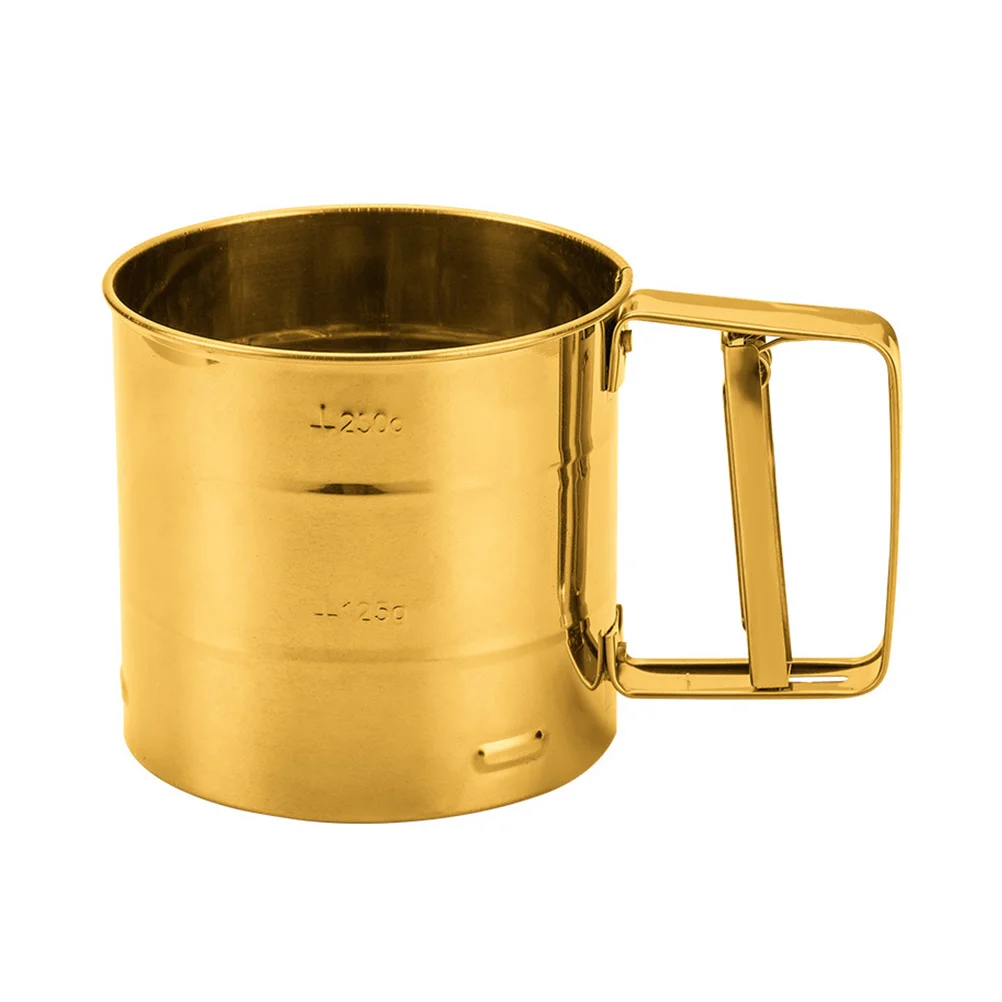 

Kitchen Bake Tool Supply Handheld Flour Sifter Baking Flour Shaker Hand Press Flour Sifter Coffee Mesh Shaker Hand Flour Squeeze