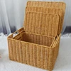 Baskets with Lid Storage Box Cover Closet Organizer Imitation Rattan Baskets  for Clothing Clothes Food  Kitchen  Organizer 3