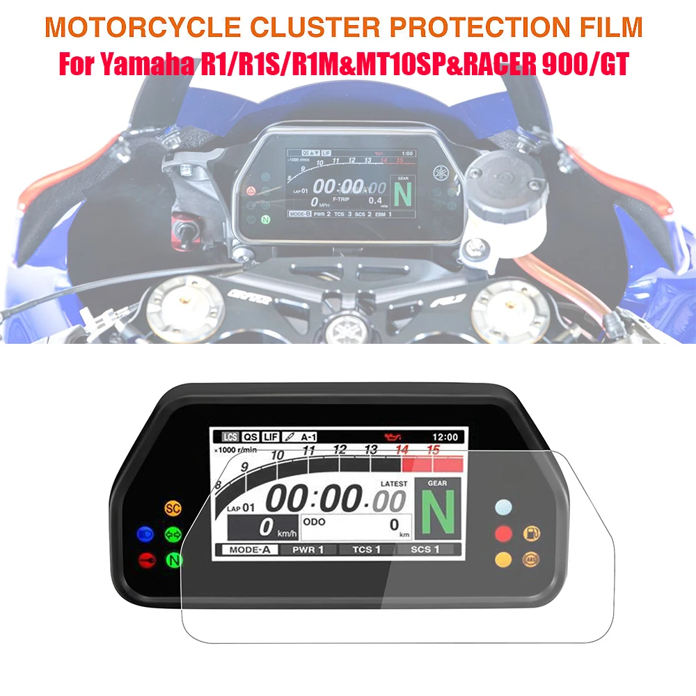 Motorcycle Accessories Instrument Protective Film Dashboard Screen Protector For Yamaha YZFR1 YZF R1 R1M R1S MT10SP RACER 900 GT flsun super racer 3d printer accessories v6 nozzle module 24v thermistor heating rod for sr q5 parts wholesale