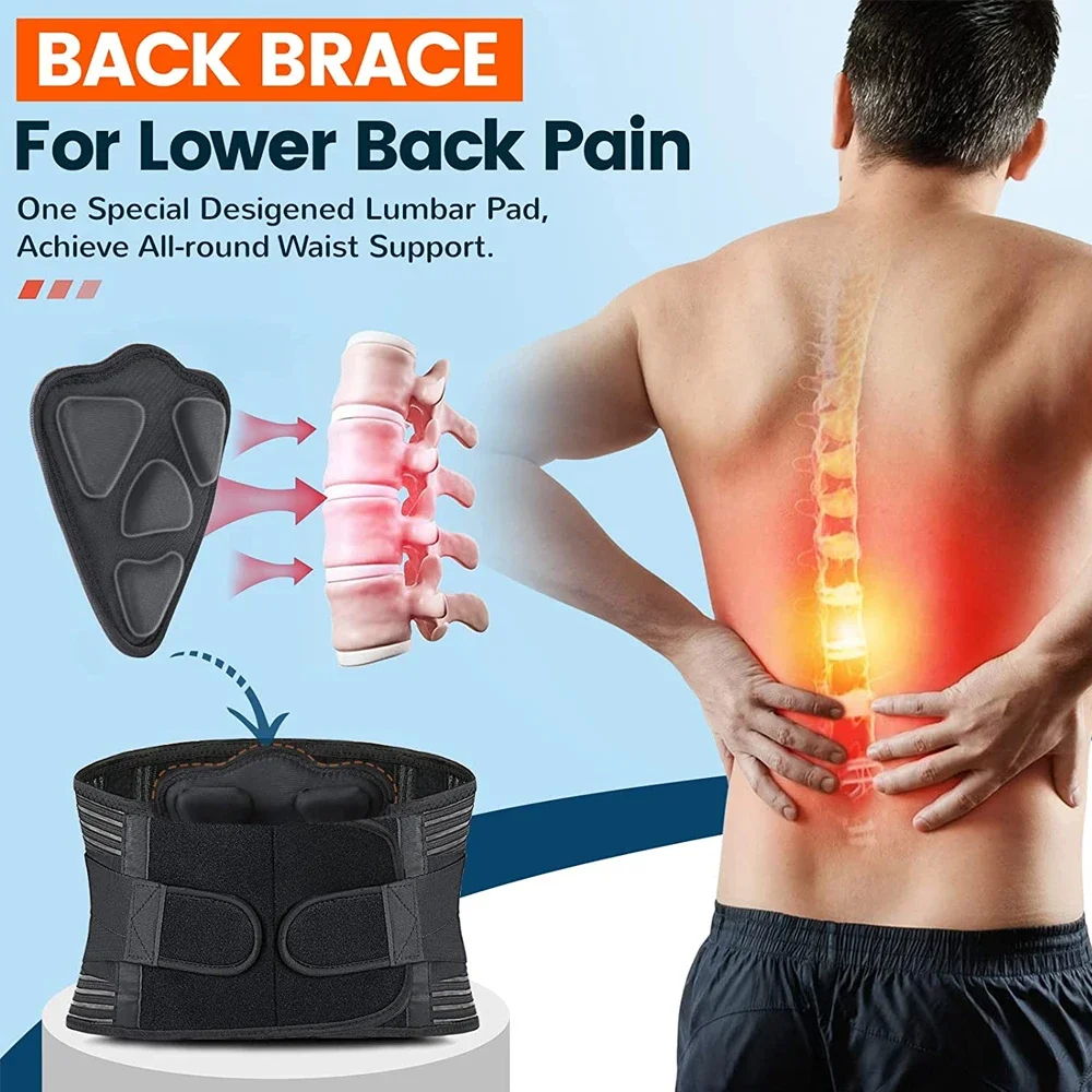 Lower Back Brace with 6 Stays Anti-skid Orthopedic Lumbar Support 3