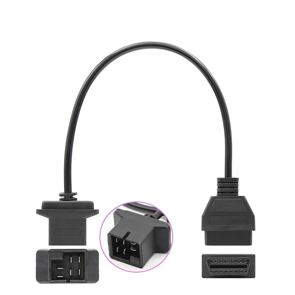 NEW For Chrysler/Jeep/Dodge 6pin To 16Pin OBD2 Convert Adapter Cable Auto Car Code Reader Diagnostic Adapter Connector Wire Tool 5