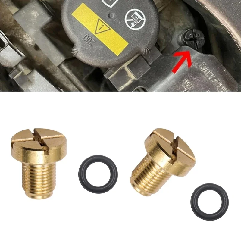 Coolant Expansion Screw Durable Brass Coolant Expansion Screw Reliable Water Drainage Screw 17111712788 Replacement Suitable for E36 E39 E46