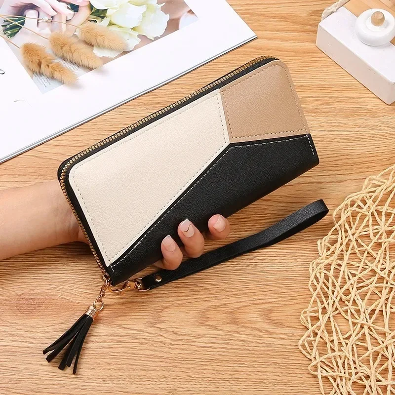 Clutch Wallet Women's Long Zipper Multifunctional Hundred Leather Wallet Large Capacity Mobile Phone Money Clip