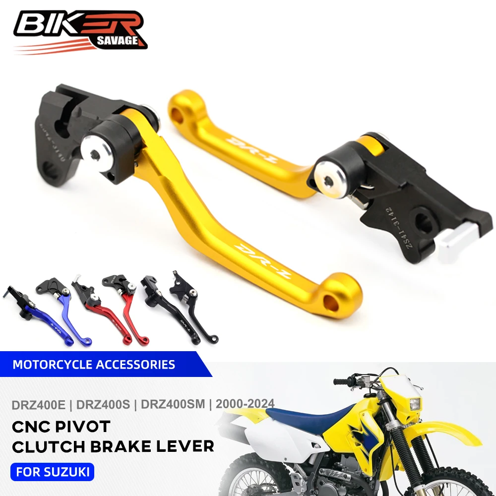 

For SUZUKI DRZ400E DRZ400S DRZ400SM 2024 Motorcycle Pivot Brake Clutch Levers Dirt Pit Bike Control Handles DRZ400 E/S/SM 05-23