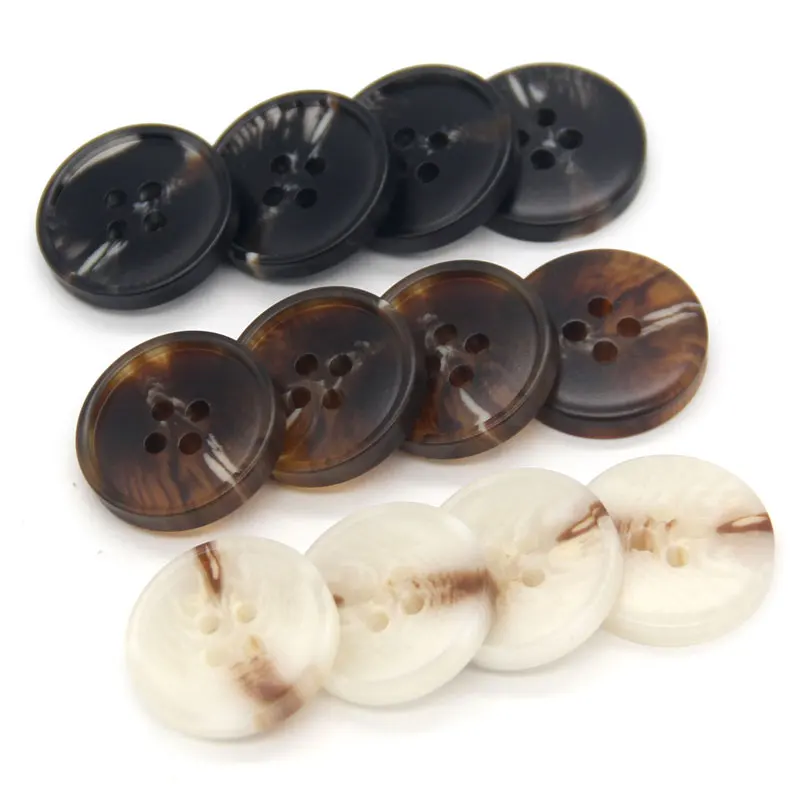 1cm Hand Carved Horn Clothing Button (Set of 10) 21 main image 1