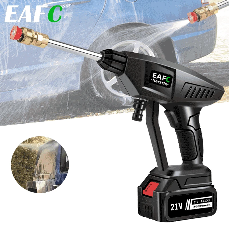500W60BarWirelessHighPressureCarWashWasherGun20000mAhFoam