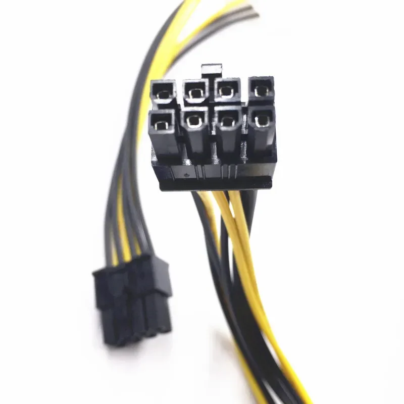 Power cable power cable extension 18cm 8Pin To Dual 4Pin Video Card Y Shape 8 Pin PCI Express To Dual 4 Pin Molex Graphics Card