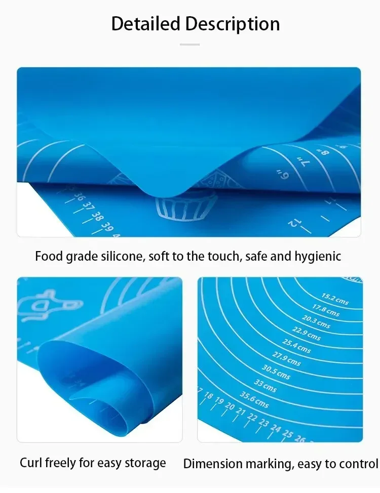 Baking Mat EVA Non-stick Rolling Dough Pads Kneading Accessories for Pizza Dough Maker Pastry Kitchen