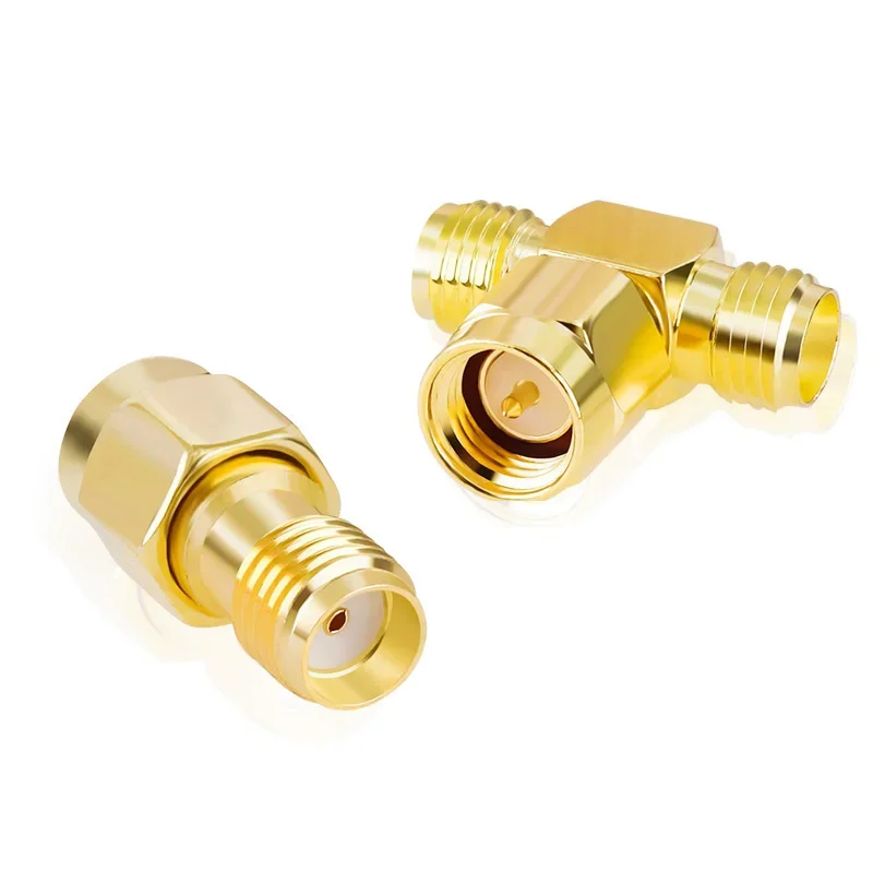 SMA To SMA Male Female Gold Plated RP To Male RPSMA Connector RF Adapter Straight Bent L/T Type 1PC rf connector adapter