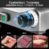 Slicer Machine,10 inch Commercial Meat Slicer, 240W Frozen Meat Cheese Deli Slicer,Premium Chromium-plated Steel Blade Semi-Auto 5