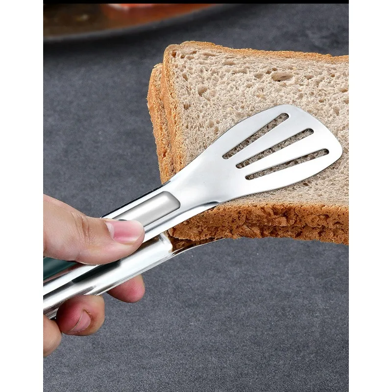 7/9/12Inch Anti-Slip Stainless Steel Kitchen Food Tongs Grill Meat Bread Serving Clip Barbecue Buffet Clamp Cooking Accessories